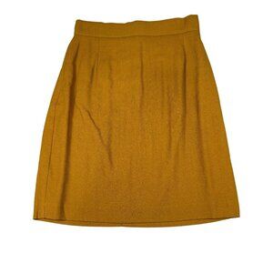 Paniz New York Womens Mustard Wool High Waist Pencil Skirt Size 4 USA Made